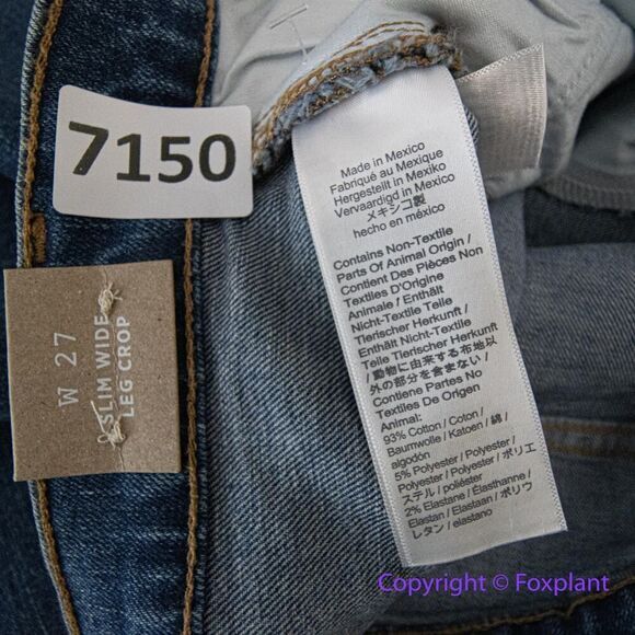 New! Madewelll Slim Wide-Leg Jeans in Crownridge Wash: Raw-Hem Edition, size 27 - Picture 15 of 16